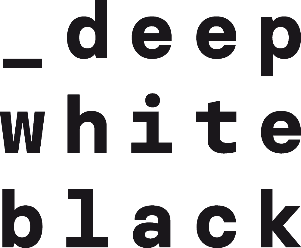 Logo Deep White Black schwarz