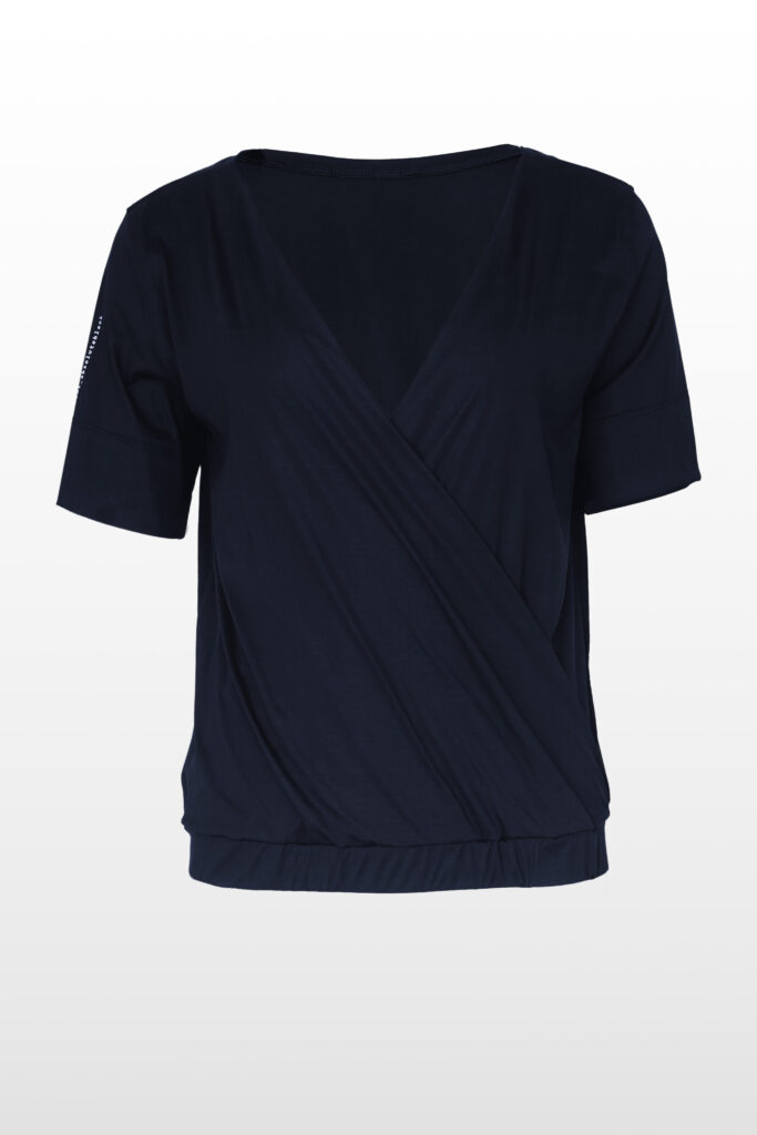NALA </br>reverse wrap t-shirt infinite midnight